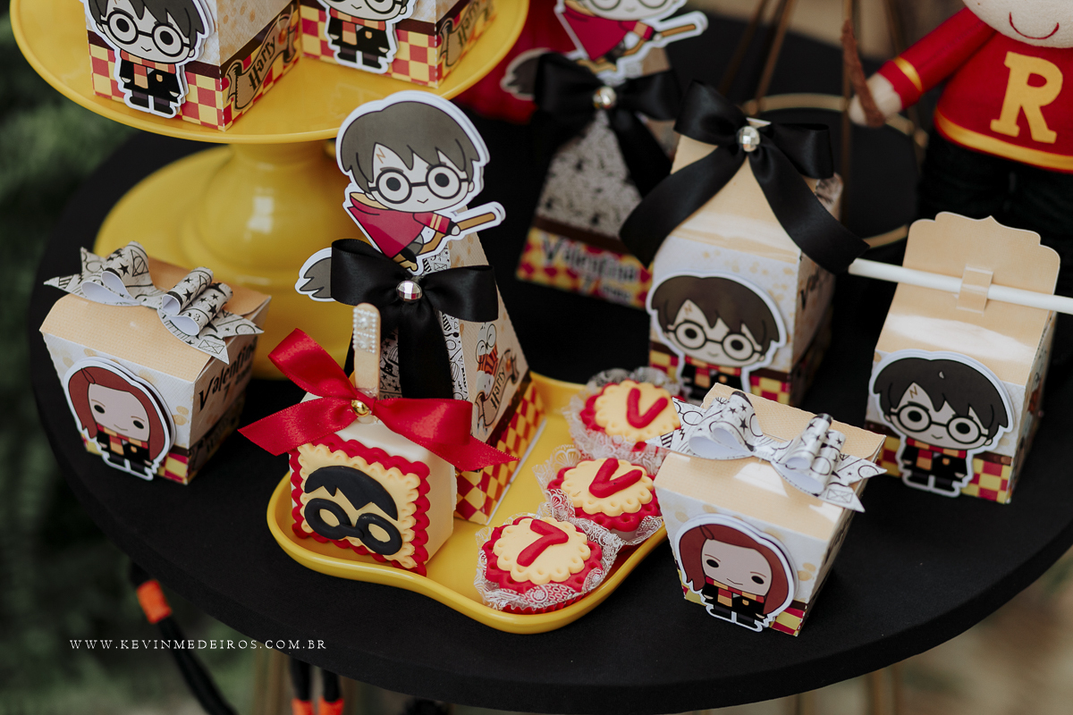 Decoração festa infantil aniversário Harry Potter da decoradora priscila sackser por kevin medeiros fotógrafo canoas porto alegre rs