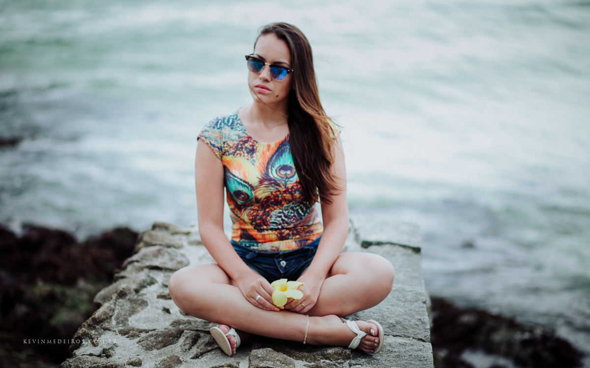 Ensaio feminino externo realizado em Bombinhas SC com Morgana Almeida por Kevin Medeiros fotógrafo de Canoas, Porto Alegre e região RS