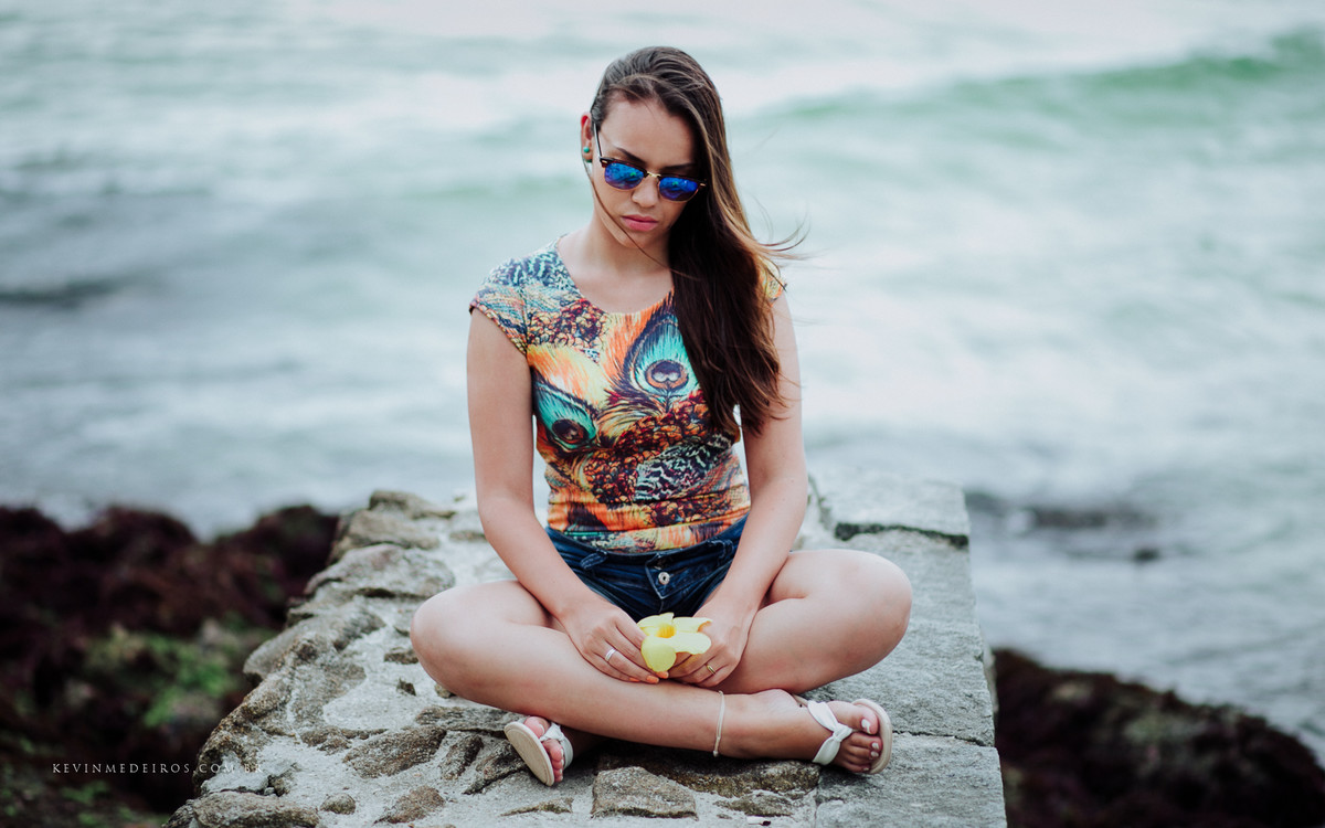 Ensaio feminino externo realizado em Bombinhas SC com Morgana Almeida por Kevin Medeiros fotógrafo de Canoas, Porto Alegre e região RS