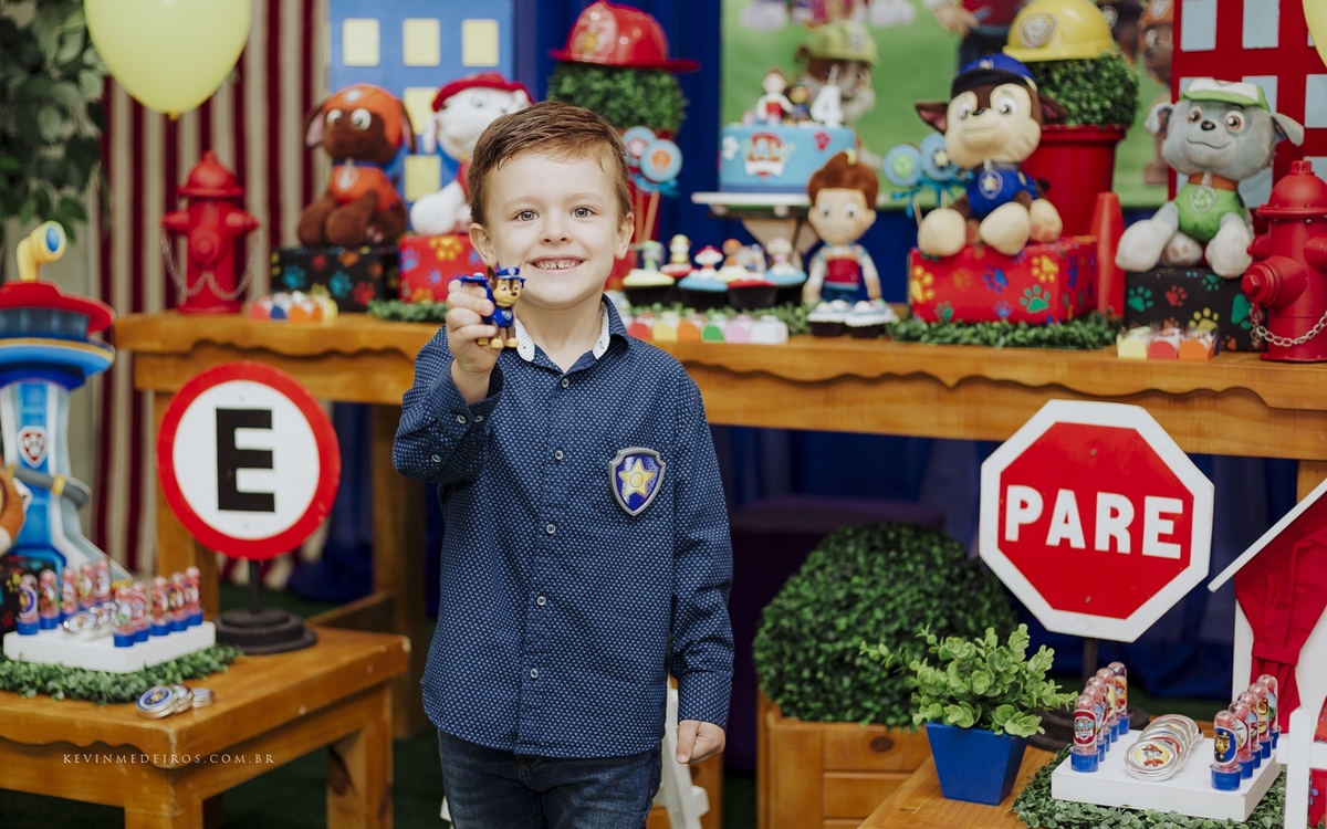 Festa infantil do Benício com o tema Paw Patrol realizado na casa de festas Brincalhão por Kevin Medeiros, fotógrafo de Canoas, Porto Alegre e RS