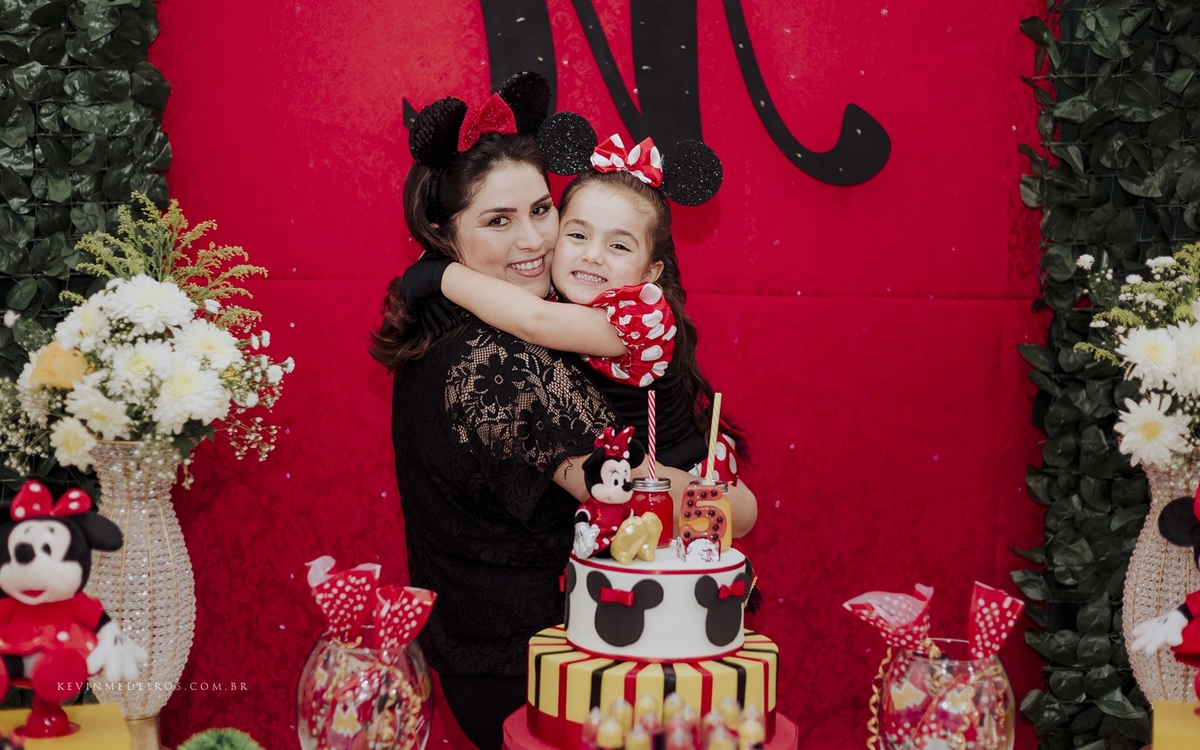 Festa infantil da Mariana 5 anos com o tema da minnie, casa de festas pura folia em Canoas, realizado por kevin medeiros fotógrafo de Porto Alegre rs