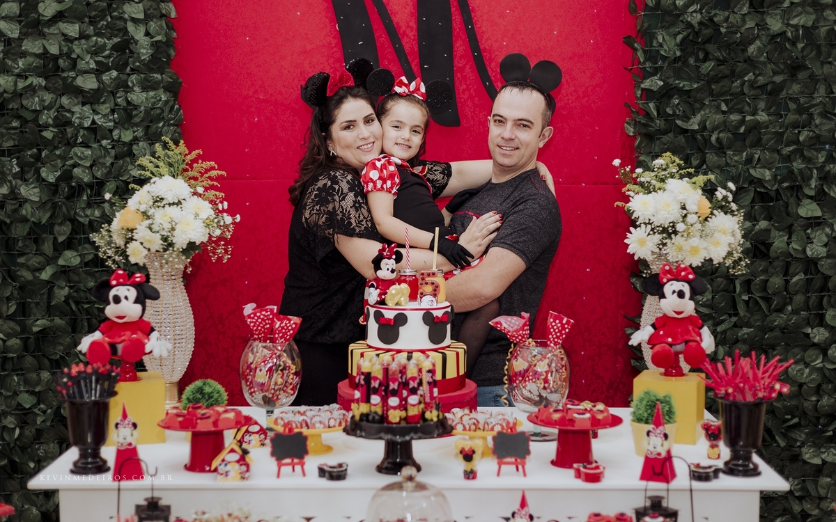 Festa infantil da Mariana 5 anos com o tema da minnie, casa de festas pura folia em Canoas, realizado por kevin medeiros fotógrafo de Porto Alegre rs