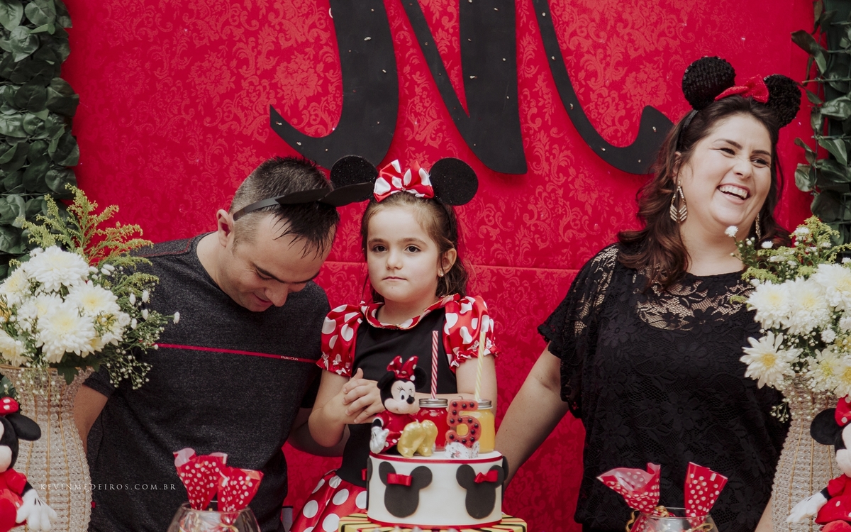 Festa infantil da Mariana 5 anos com o tema da minnie, casa de festas pura folia em Canoas, realizado por kevin medeiros fotógrafo de Porto Alegre rs