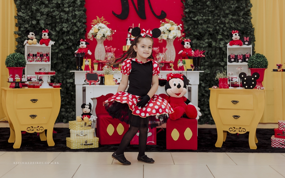 Festa infantil da Mariana 5 anos com o tema da minnie, casa de festas pura folia em Canoas, realizado por kevin medeiros fotógrafo de Porto Alegre rs