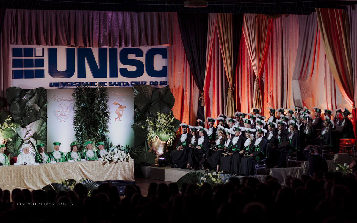 Colação de formatura da Wanuza Esteil realizado na UNISC Salta Cruz por Kevin Medeiros fotógrafo  Candelária, canoas rs