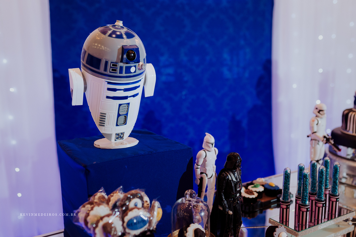 Festa infantil primeiro aninho do Henrique com o tema Star Wars, realizado na casa de festas Richesky por Kevin Medeiros fotógrafo de Canoas RS