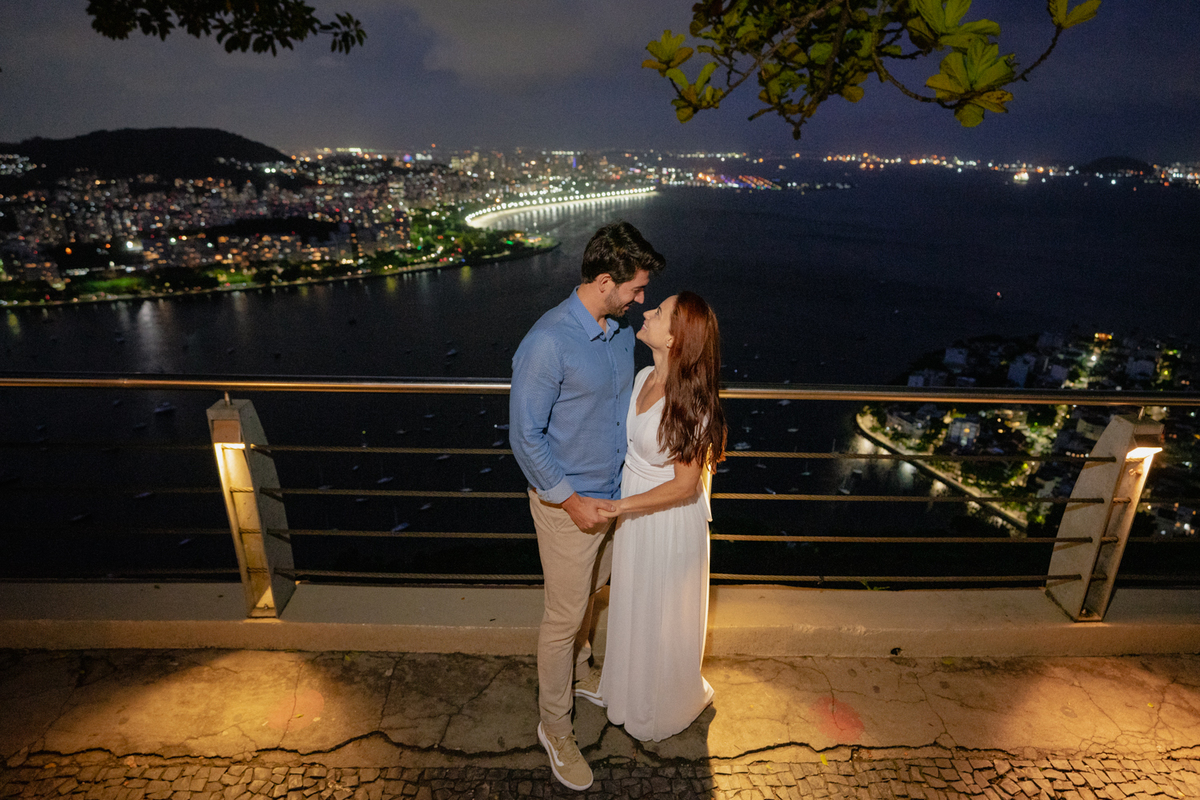 ensaio pre wedding pao de acucar de noite