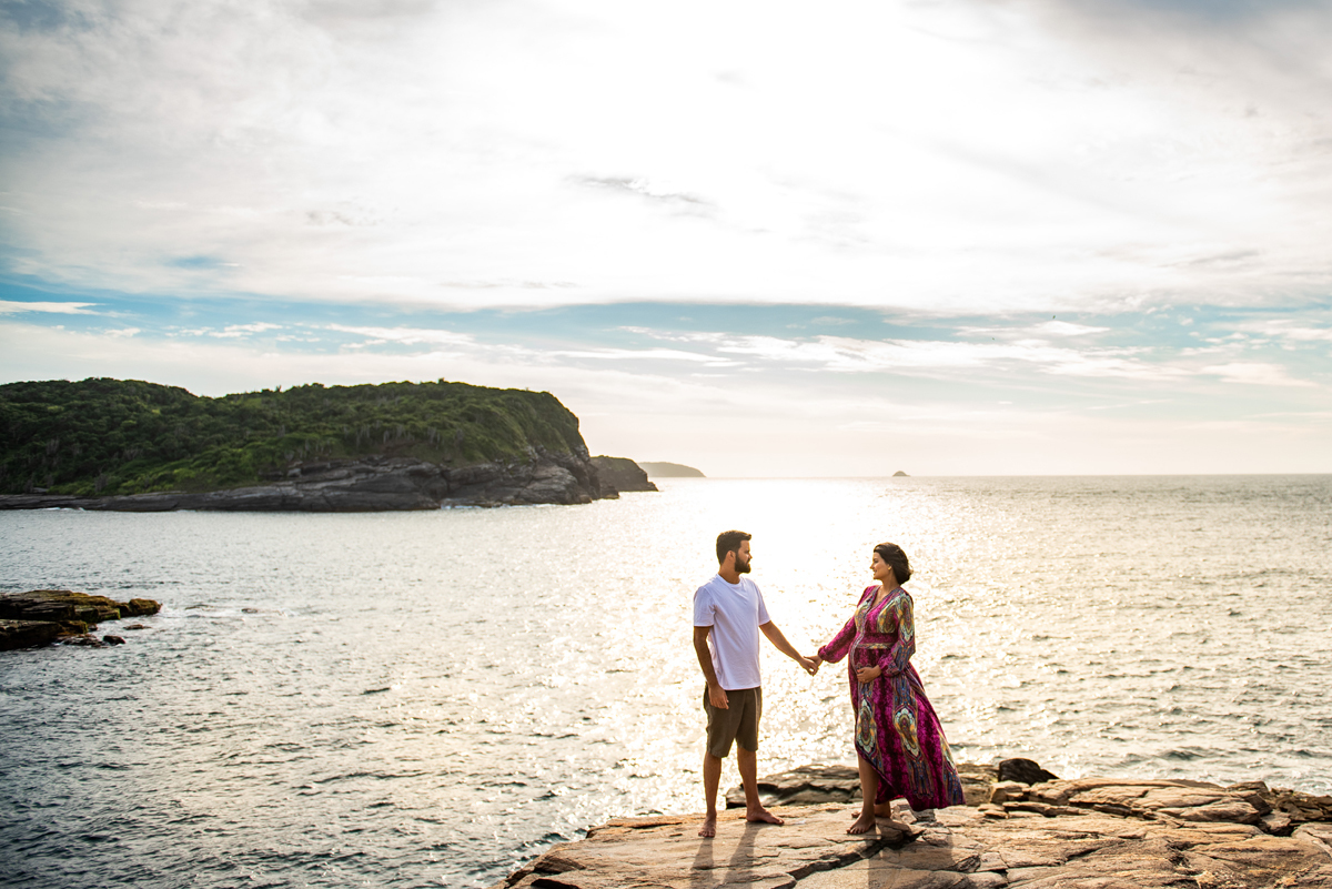 ensaio de gestante buzios praia da foca