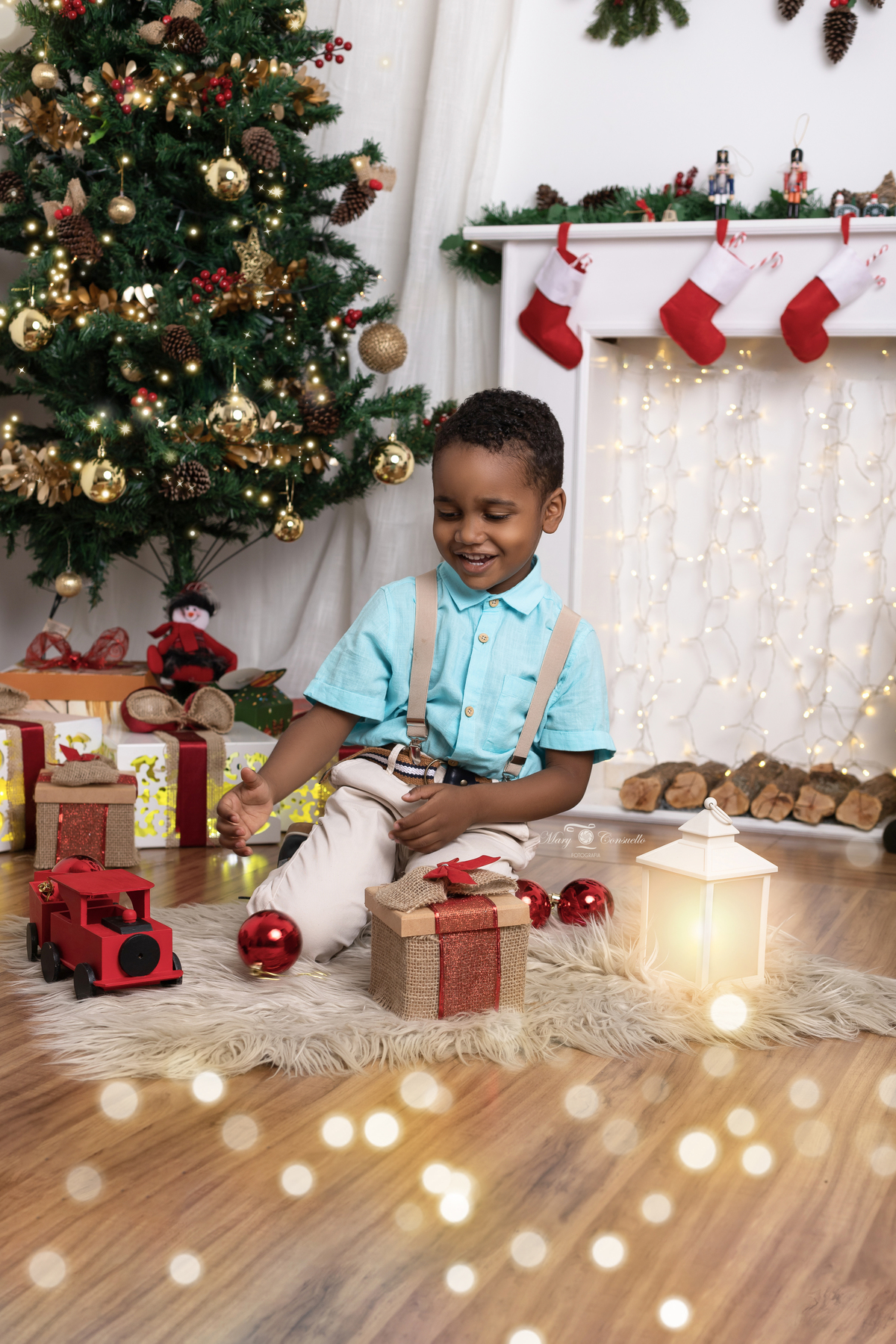 Sessão  fotográfica de natal  em estudio
