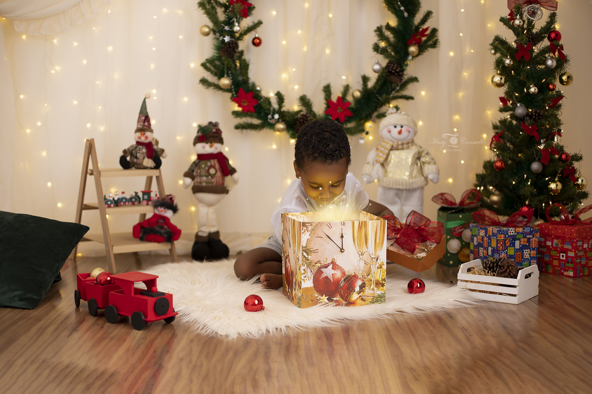 fotografia de natal em estúdio
