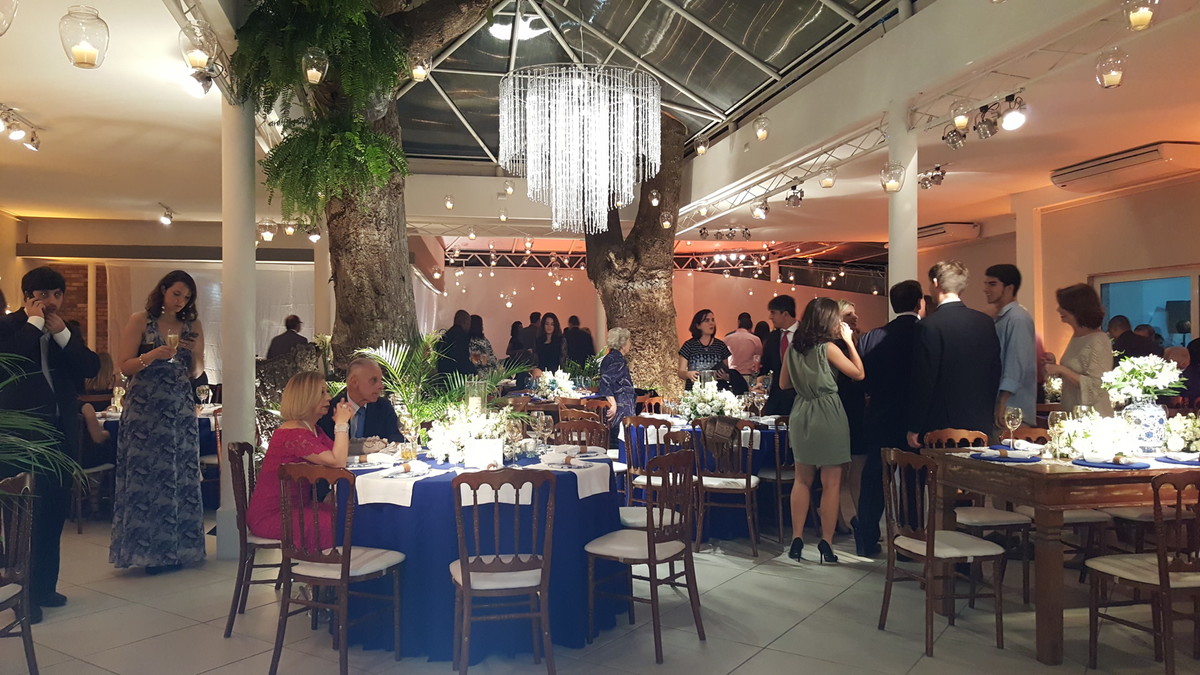 Salão principal decorado Casa Fróes