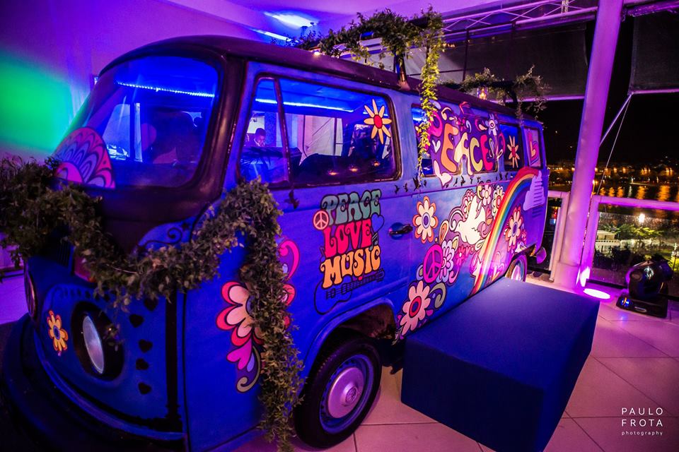kombi na decoração da festa