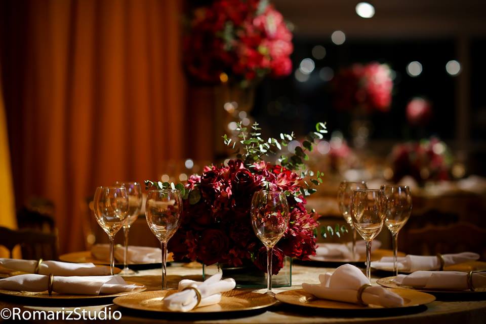 Detalhes da mesa de convidados