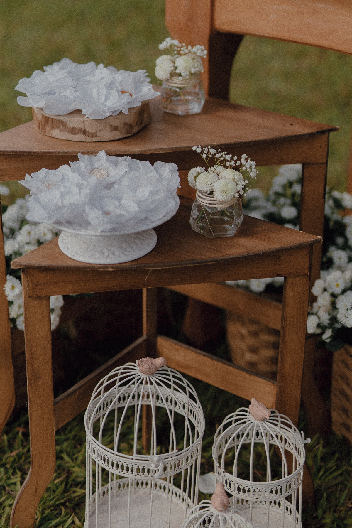Decoração minimalista para casamento de dia 