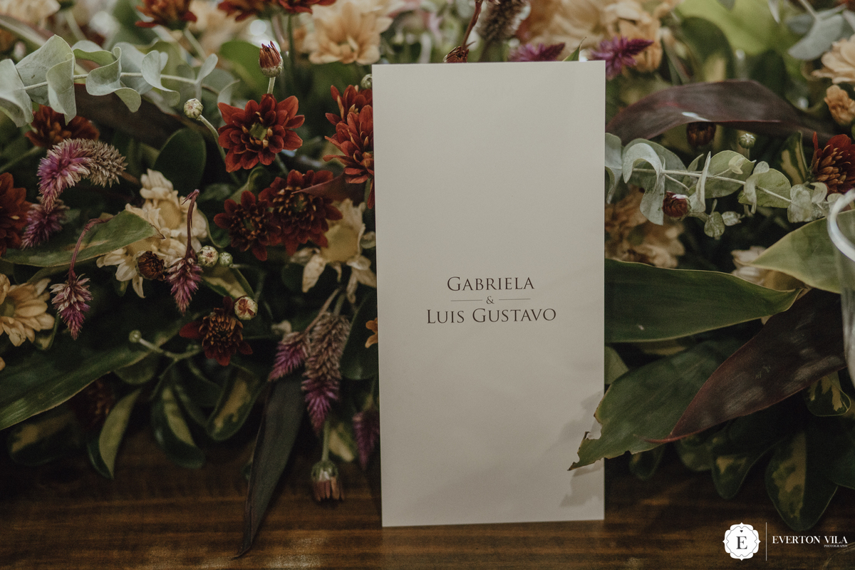 Detalhes personalizado do casamento