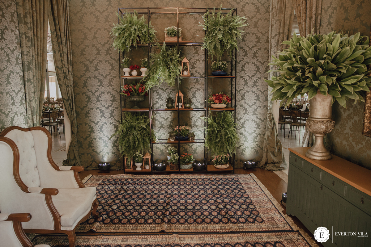 Hall de entrada de casamento decorado