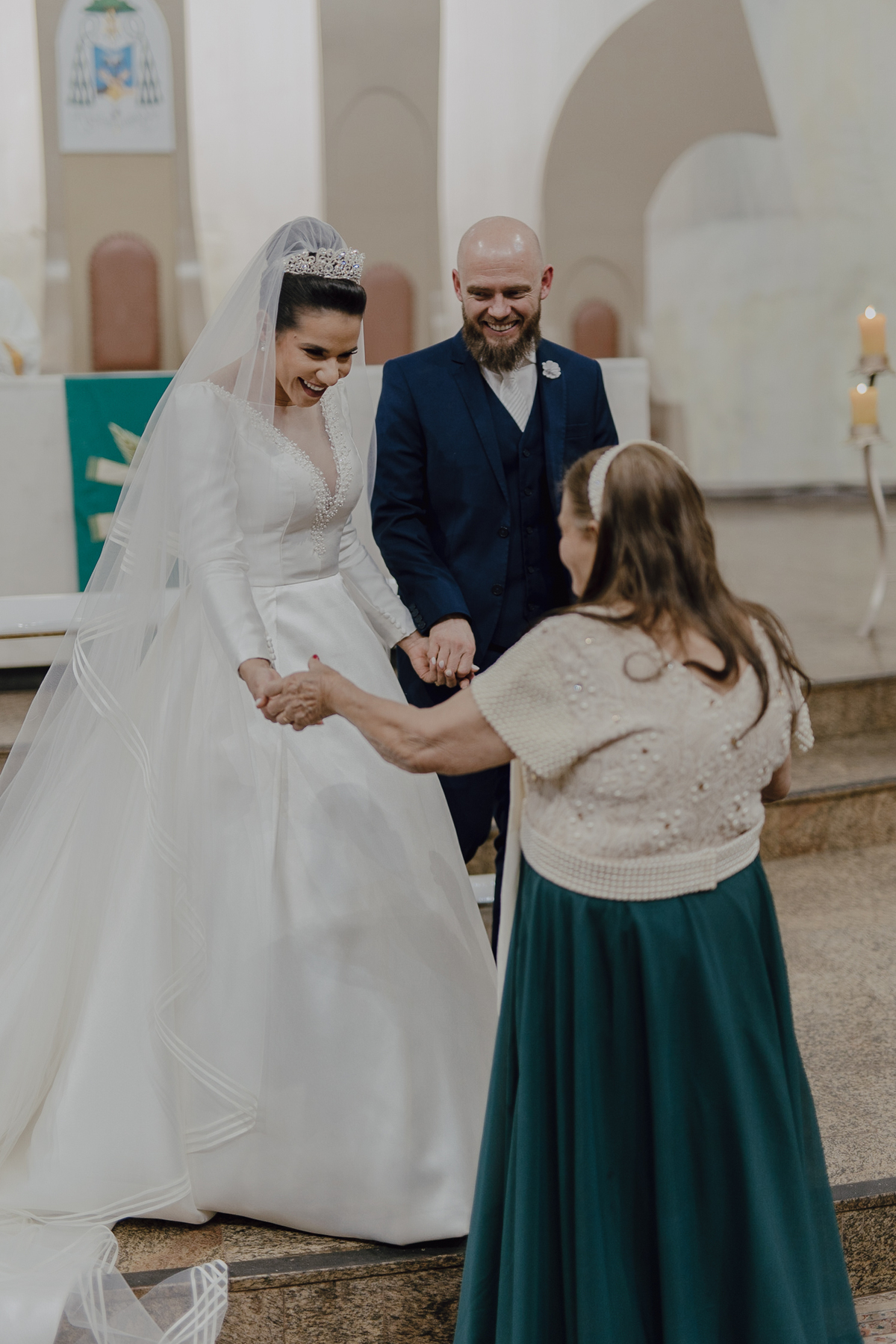 Cumprimento dá avó do noivo no casamento
