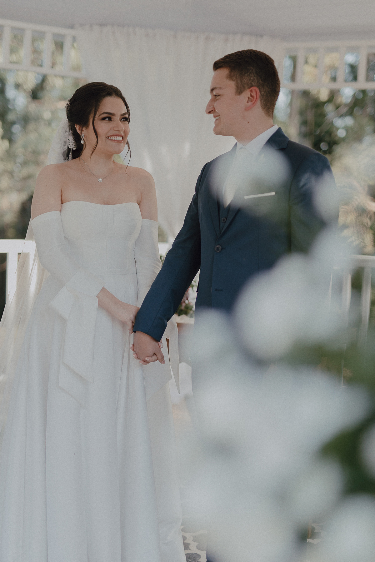 Troca de olhares dos noivos