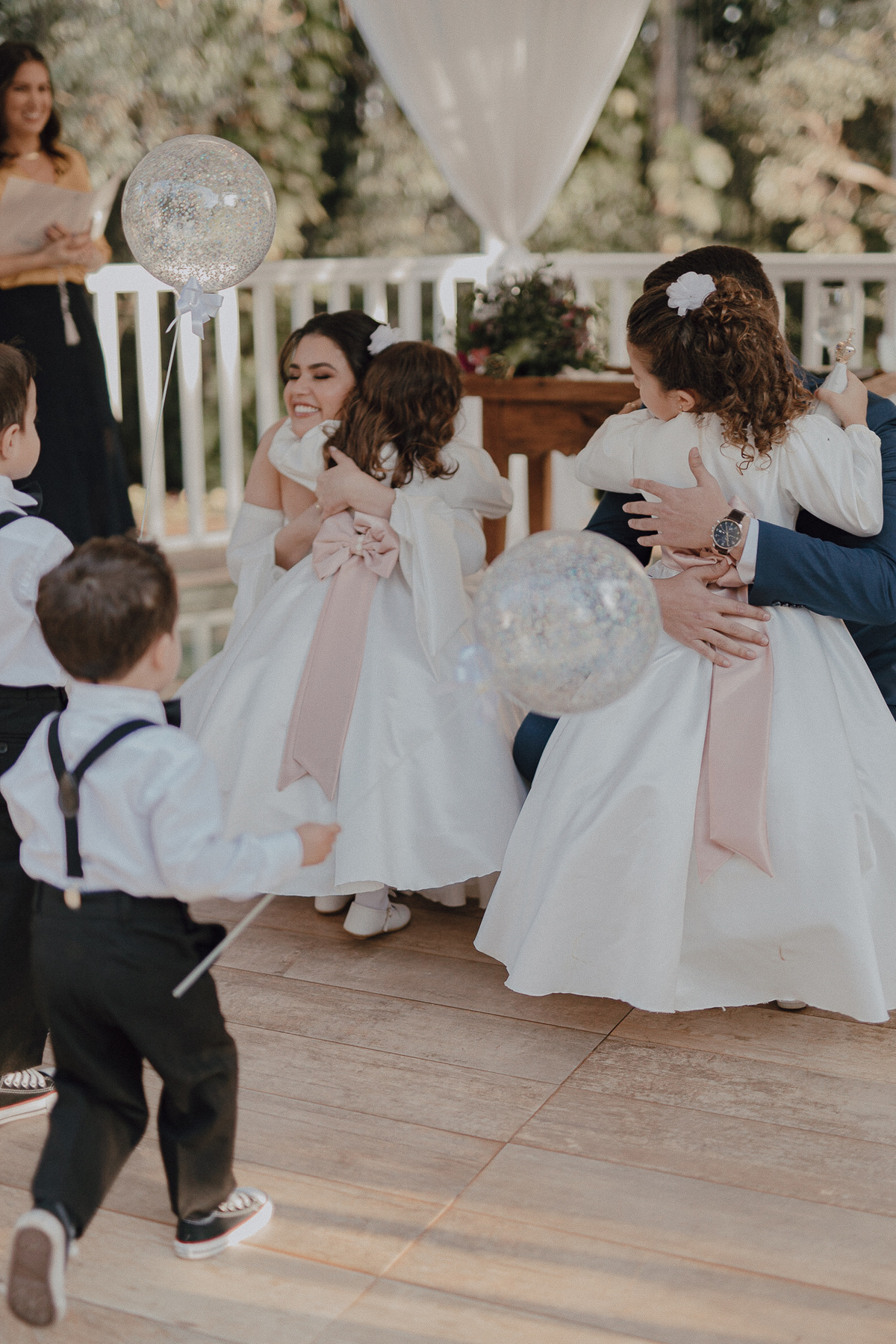 Entrada dos pagens em casamento externo