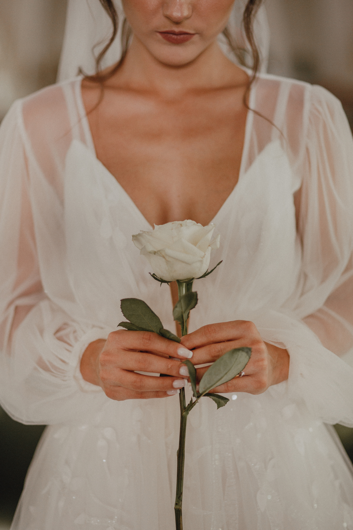 Inspiração de noiva minimalista