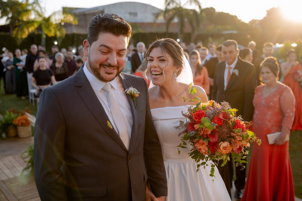 Inspiração de casamento ao por do sol