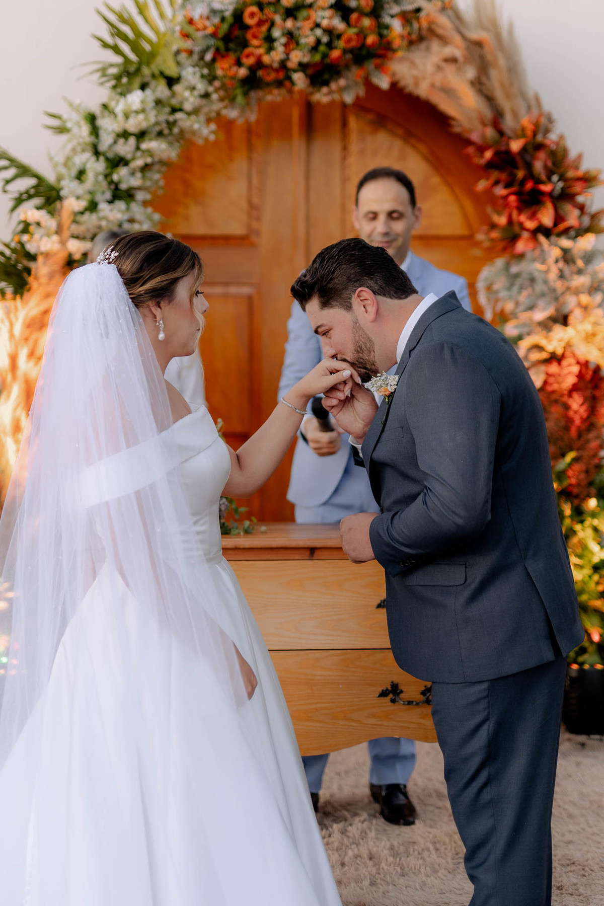 Troca de aliança dos noivos 