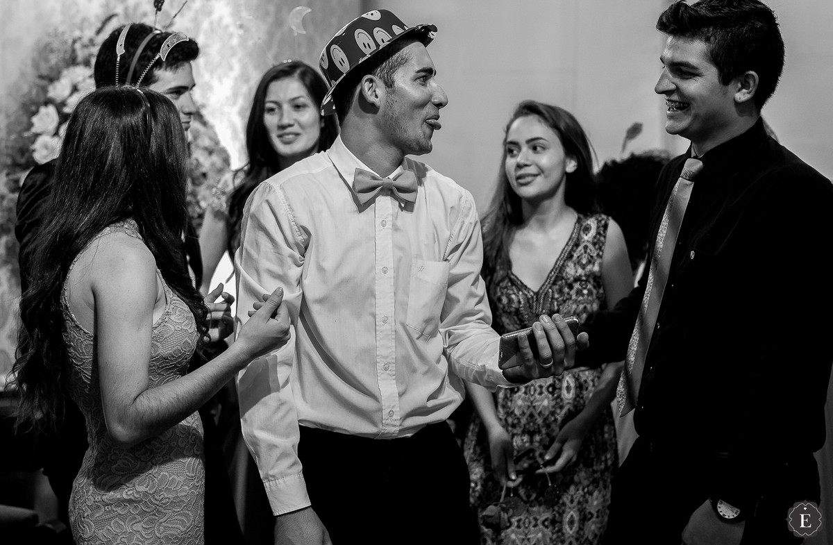 convidados feliz e festa de casamento