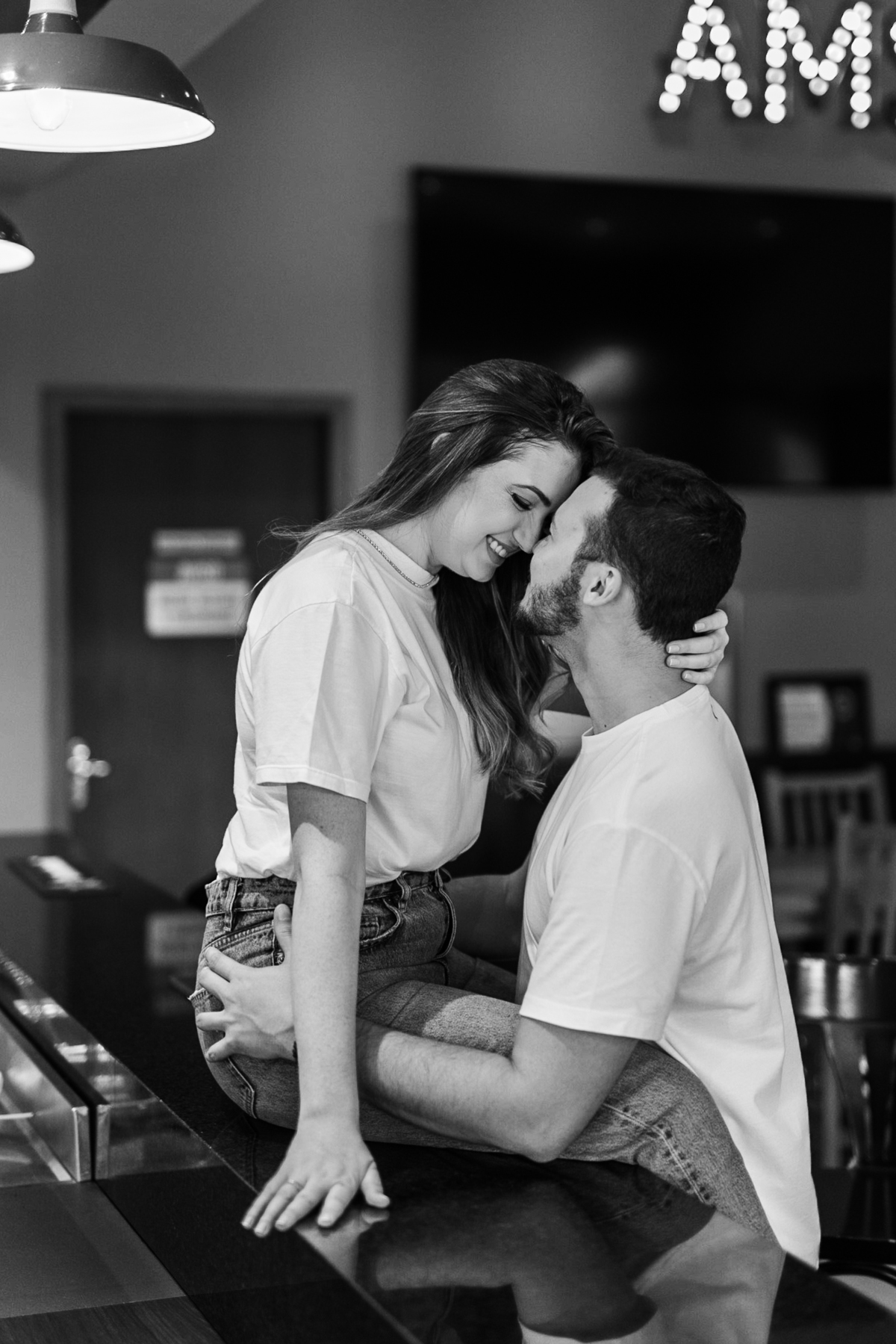 Inspiração de ensaio de casal no boteco
