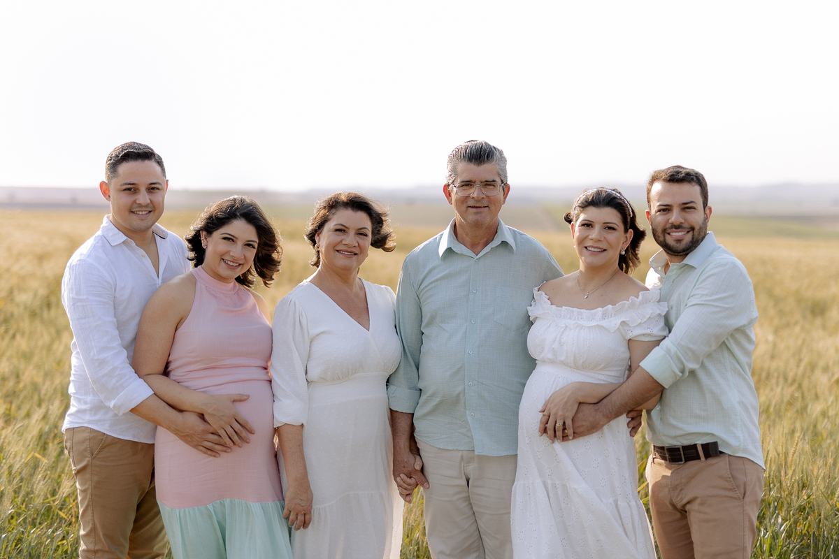 Ensaio em família no campo