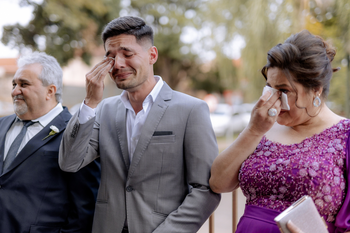 Fotos emocionantes de noivo com a mãe 