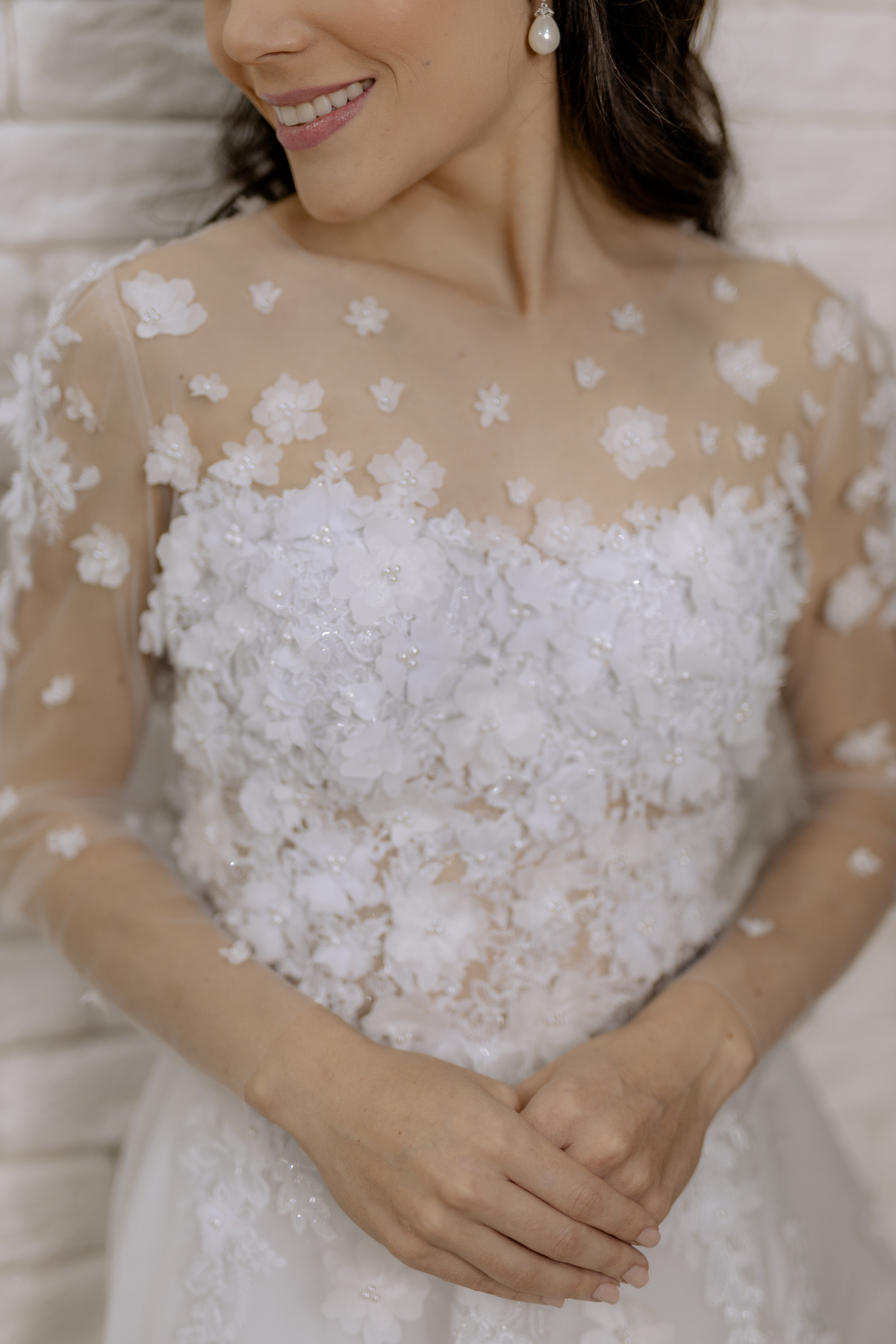 Foto detalhista de noiva 