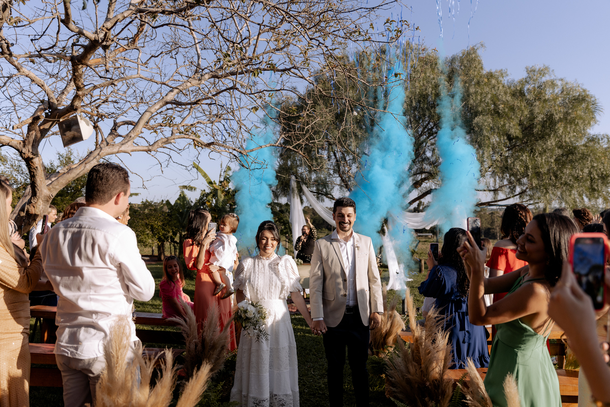 Momento da revelação do sexo do baby