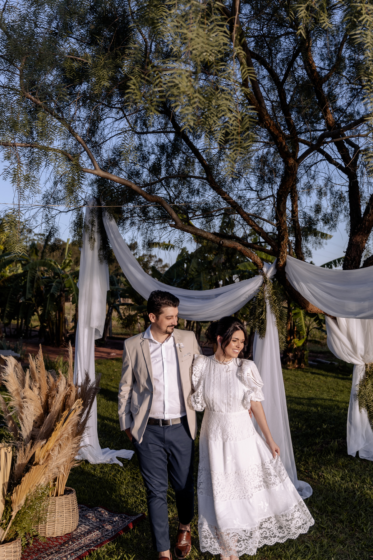 Ensaio pós cerimônia em casamento externo