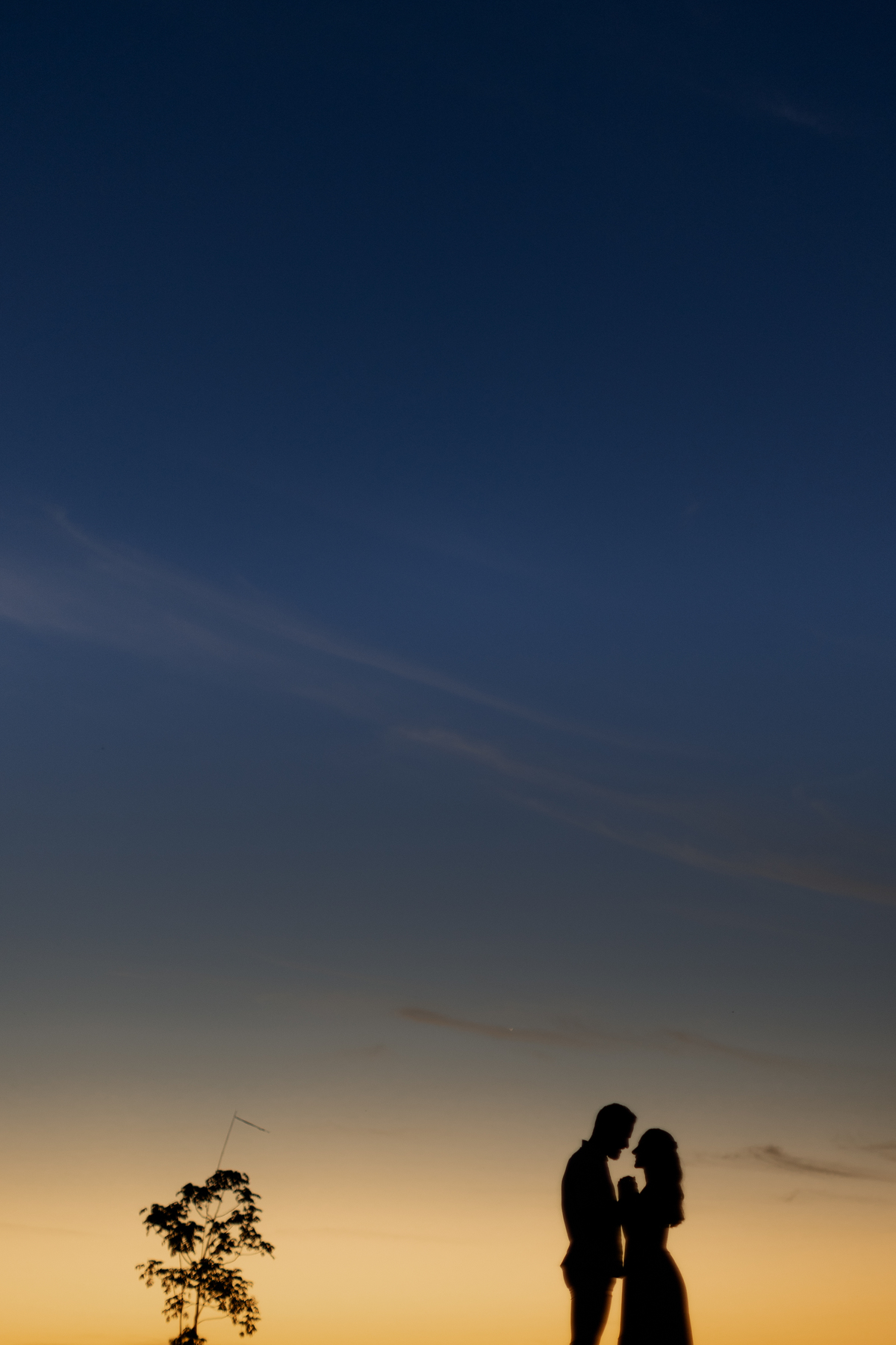 Foto de silhueta no por do sol