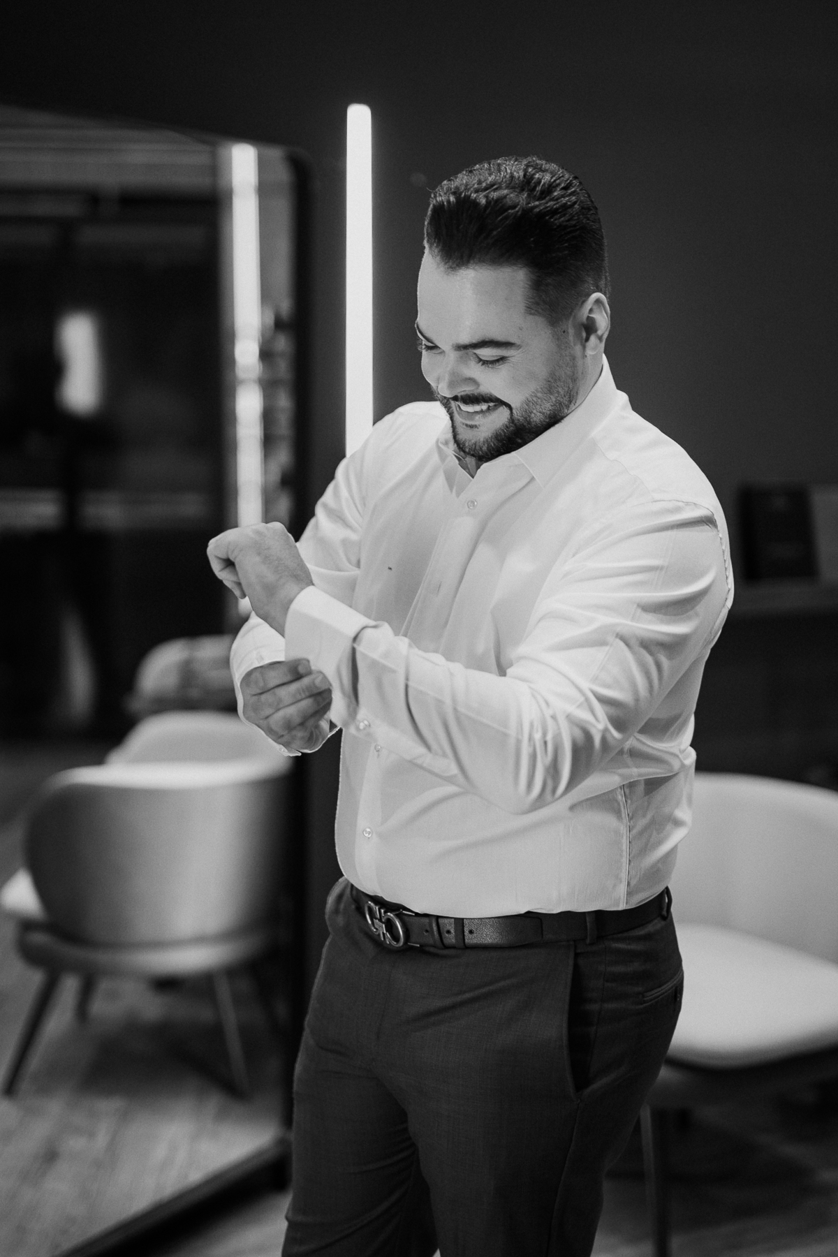 Inspiração de retrato para noivo 