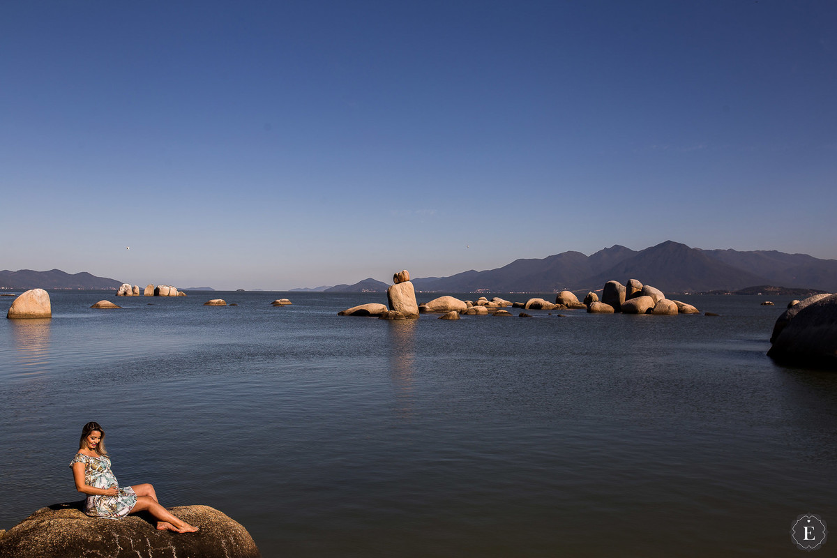 fotos criativas de gestante em Florianópolis