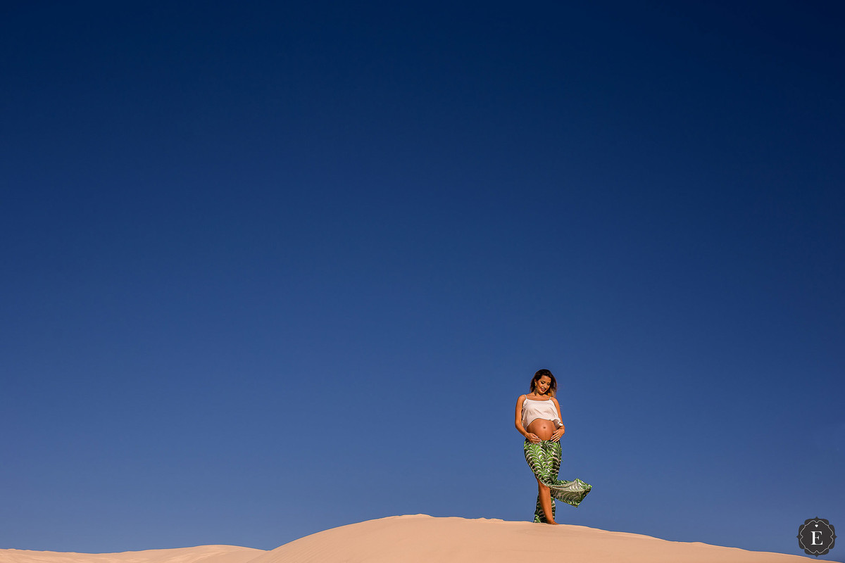 linda foto de gestante nas dunas de floripa