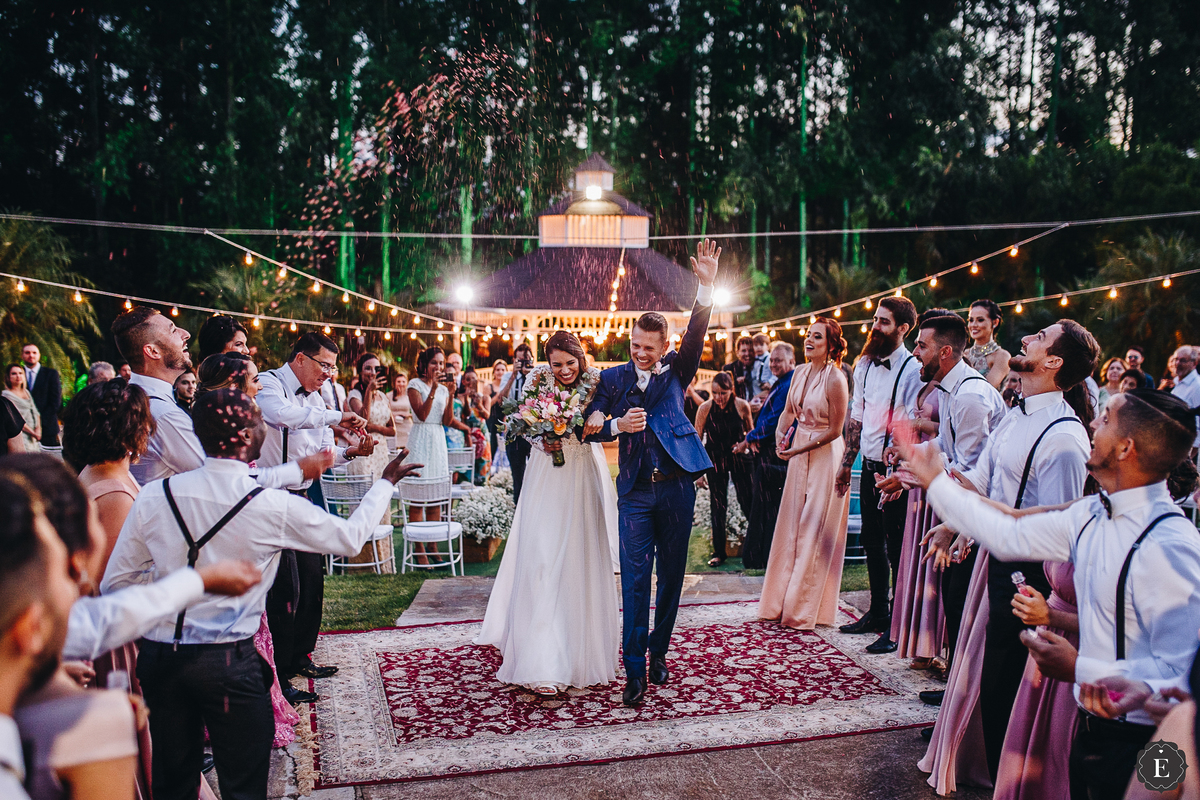 varal de luzes na decoração do casamento rustico chic em maringa parana
