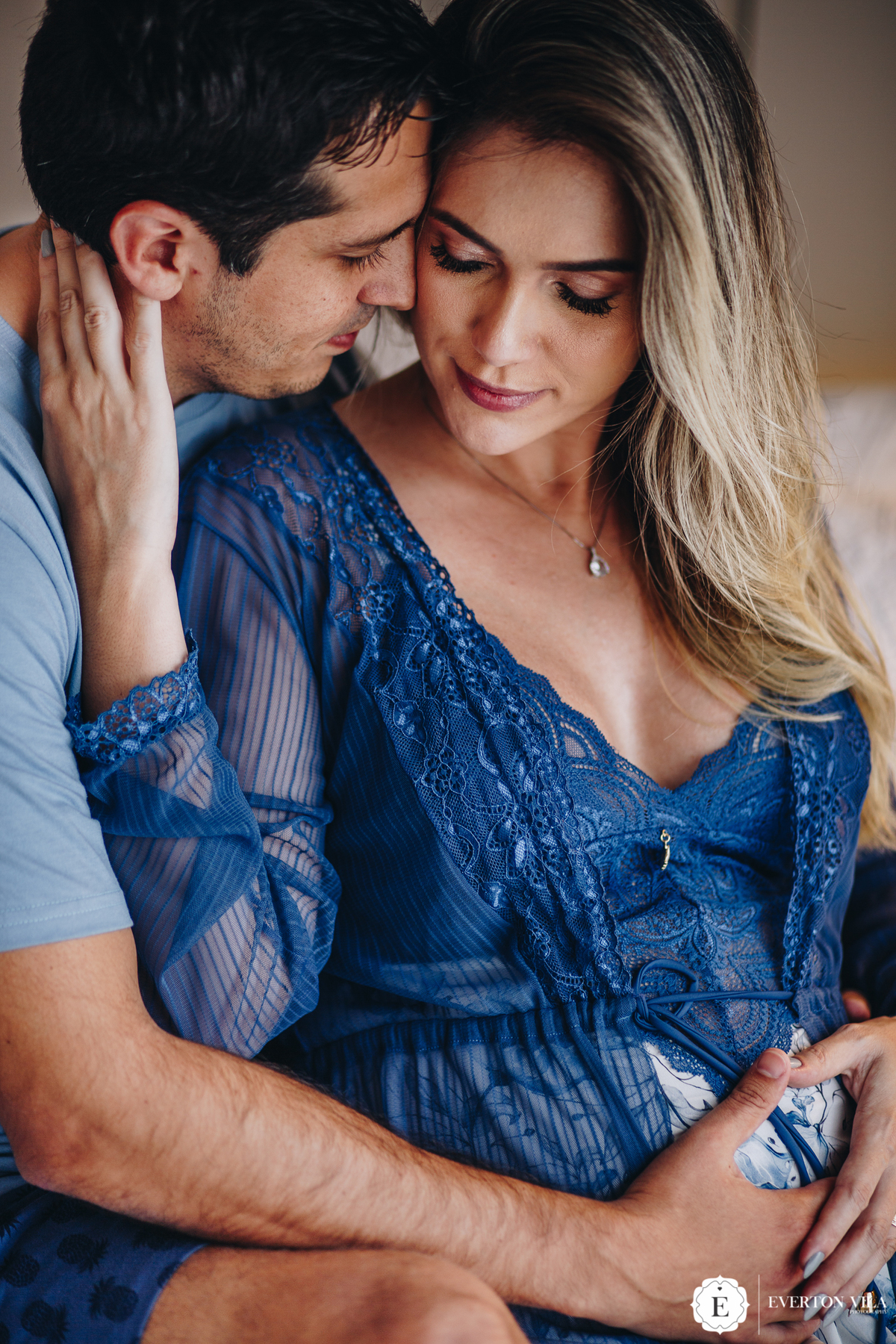 inspirações de fotos para ensaio de gestante de pijama