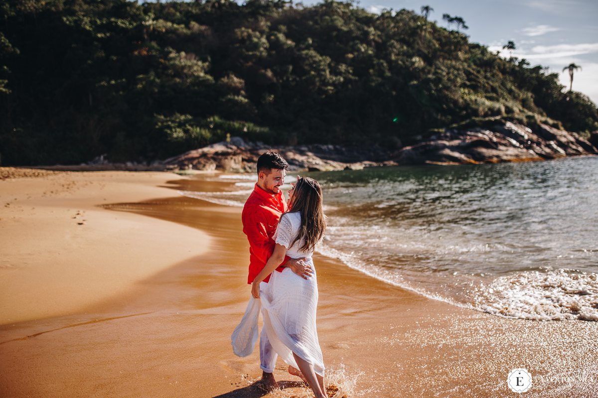 lindo ensaio pré wedding feito na parte da manhã em santa catarina