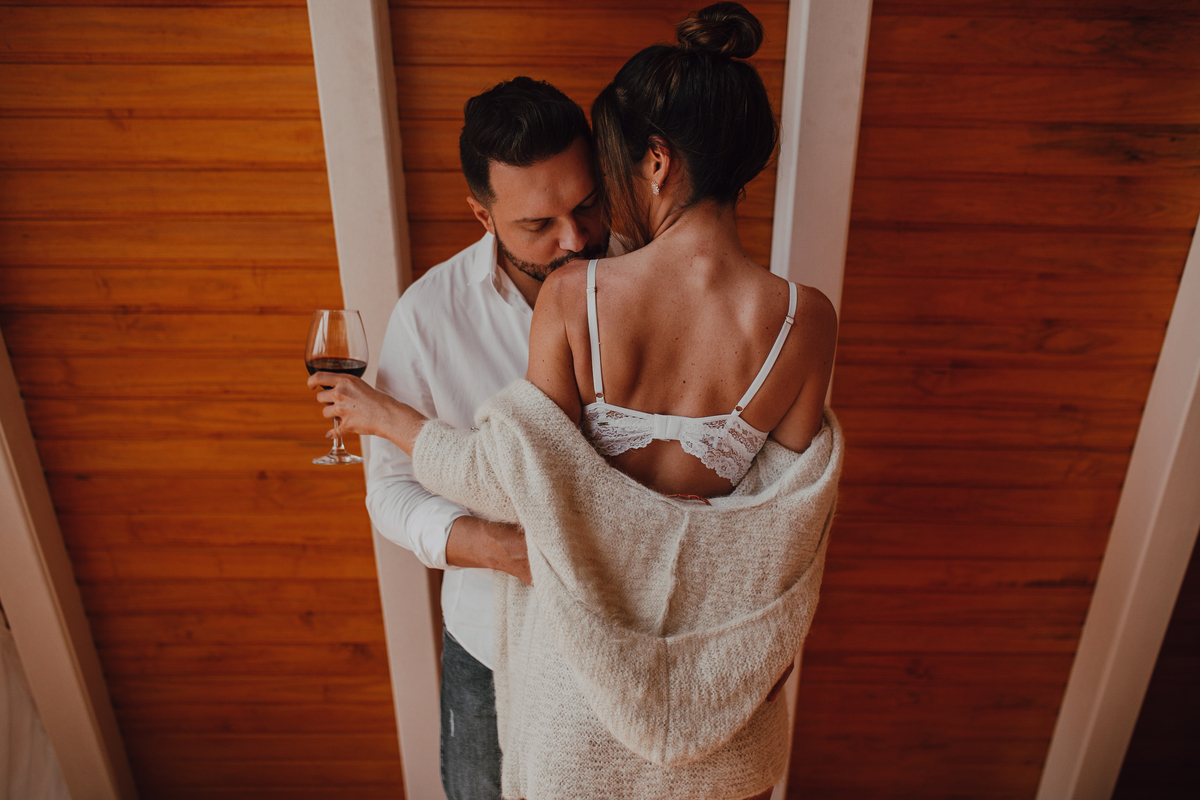 Casal em ensaio na Cabana