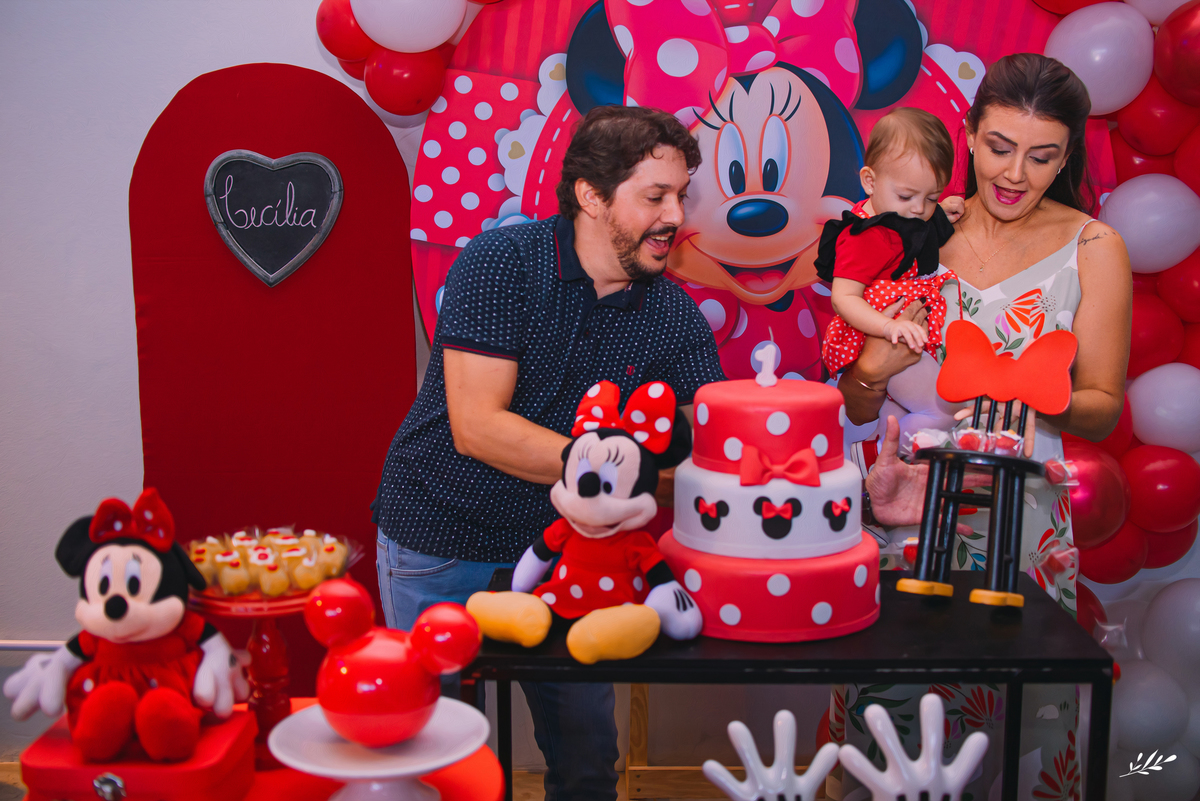 aniversário infantil; aniversário um aninho; primeiro aninho; aniversário; minnie decoração; aniversário menina; bate palma Taquara RS.