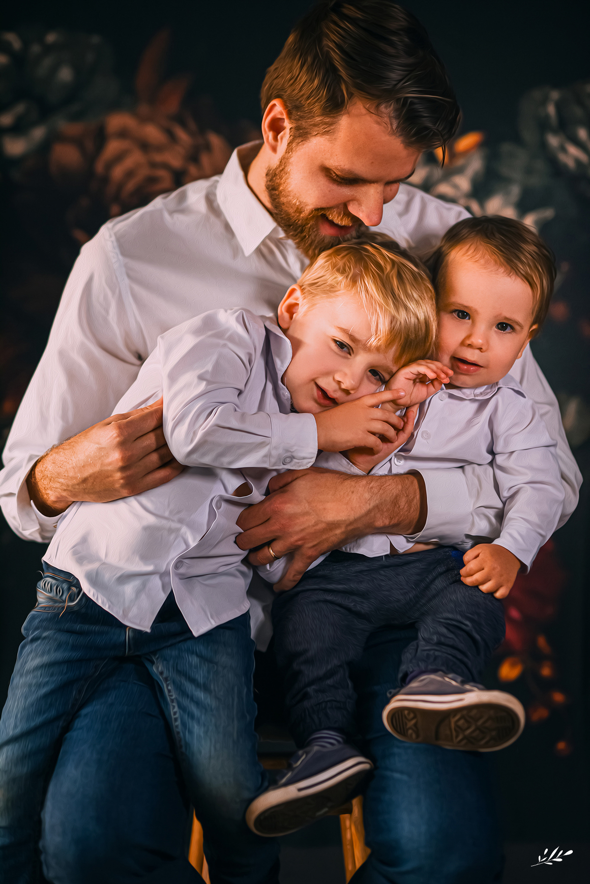 ensaio dia dos pais, ensaio pai e filho; pai e filhos; pai de meninos; pai de dois; pai de três; ensaio estúdio; ensaio em casa.