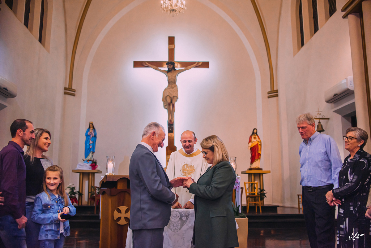 casamento; casamento católico; Igreja Católica Rolante; casamento íntimo; mini casamento; casamento melhor idade.