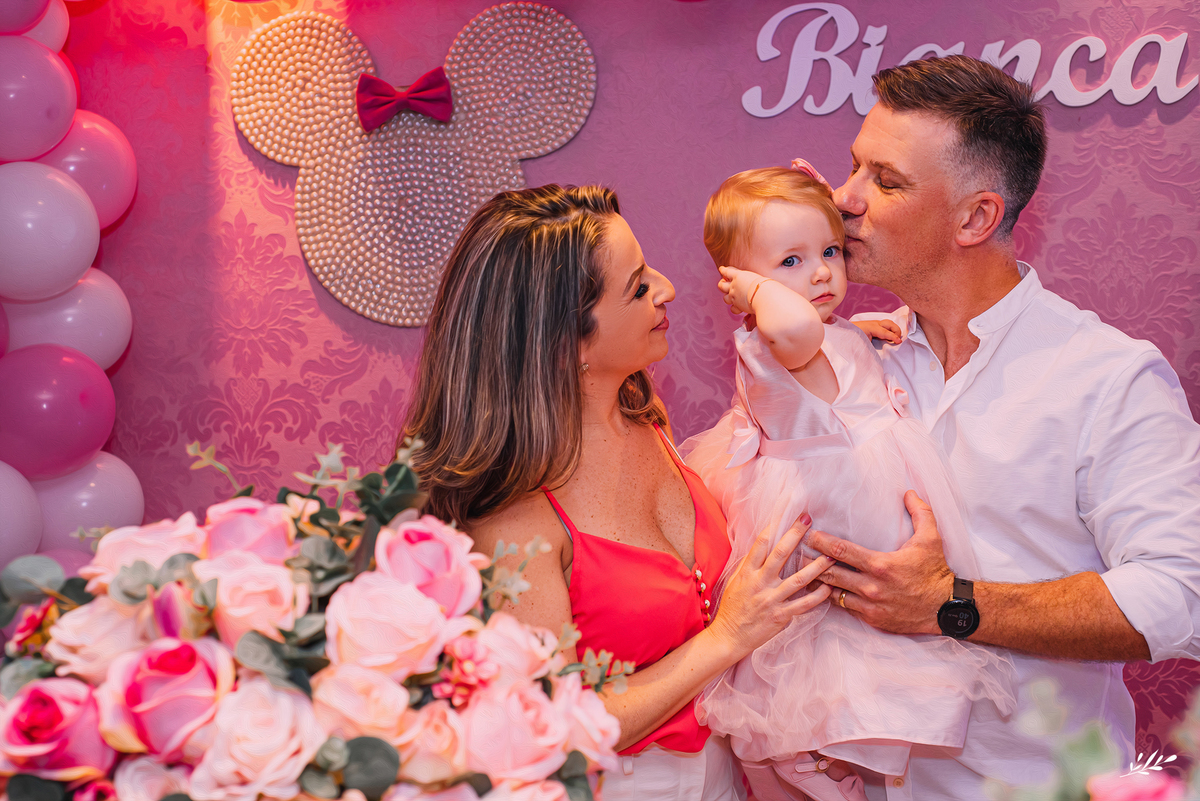 Aniversário infantil; aniversário menina; um ano; primeiro aninho; aniversário minnie; for kids espaço de festa São Leopoldo.