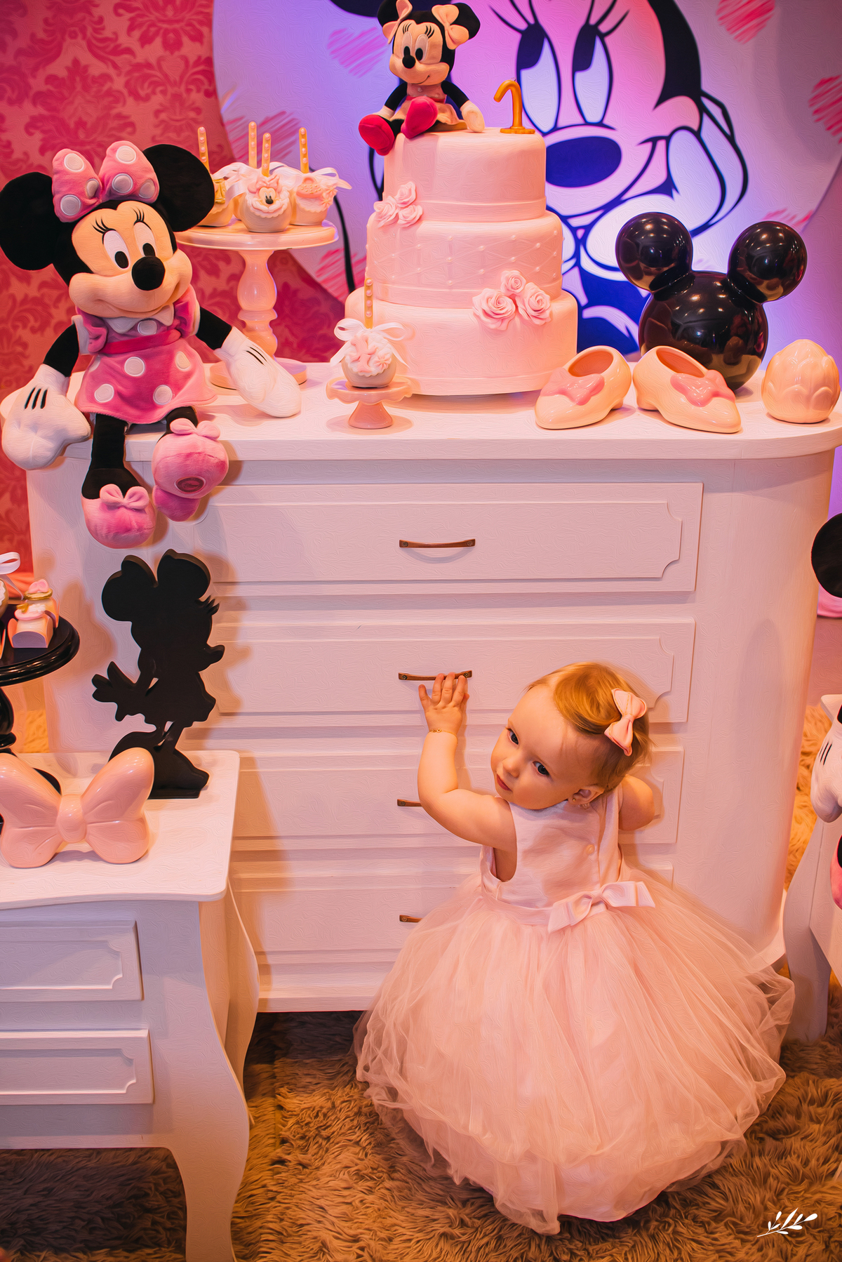 Aniversário infantil; aniversário menina; um ano; primeiro aninho; aniversário minnie; for kids espaço de festa São Leopoldo.