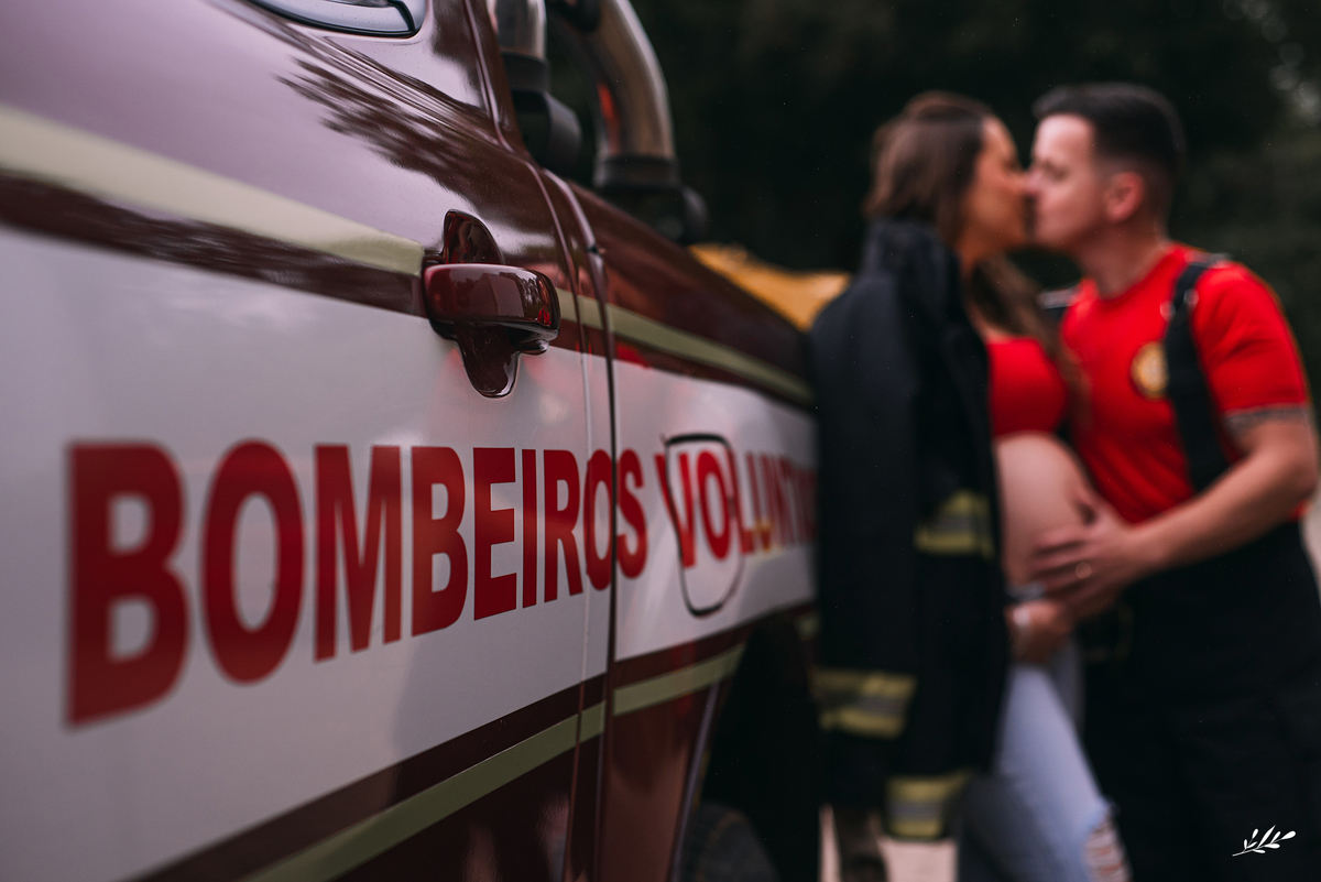 ensaio gestante externo; ensaio grávida; ensaio em Rolante RS; ensaio bombeiros voluntário rolante rs.