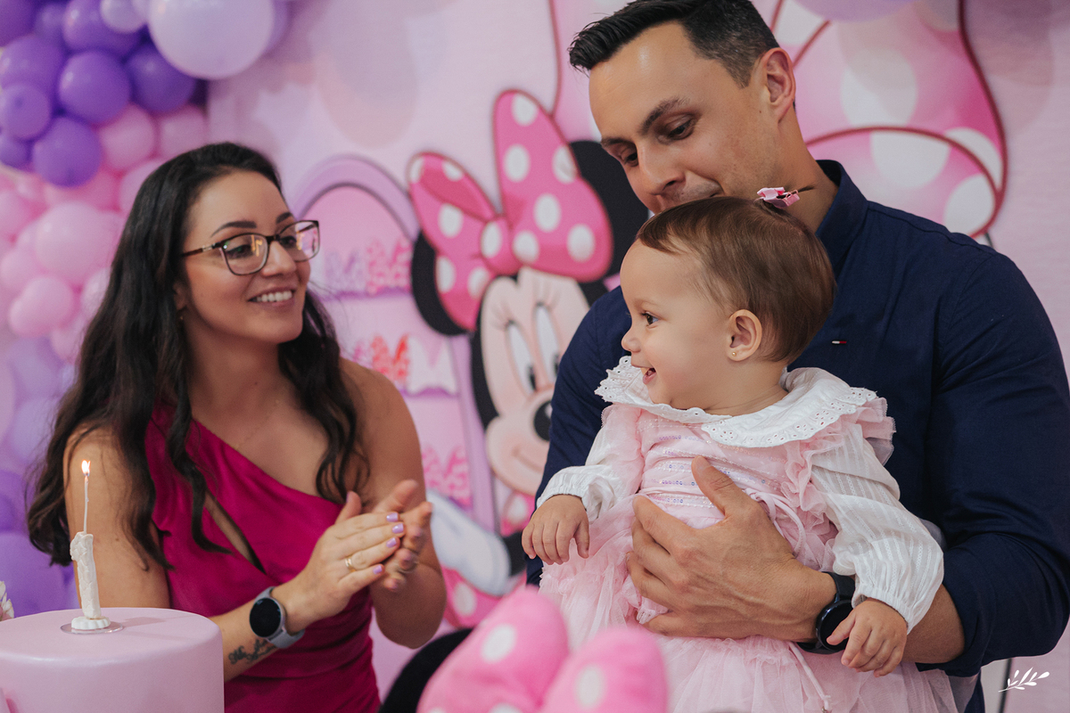 aniversário primeiro aninho; 1 aninho menina; tema festa minnie; giz de cera festa novo hamburgo.