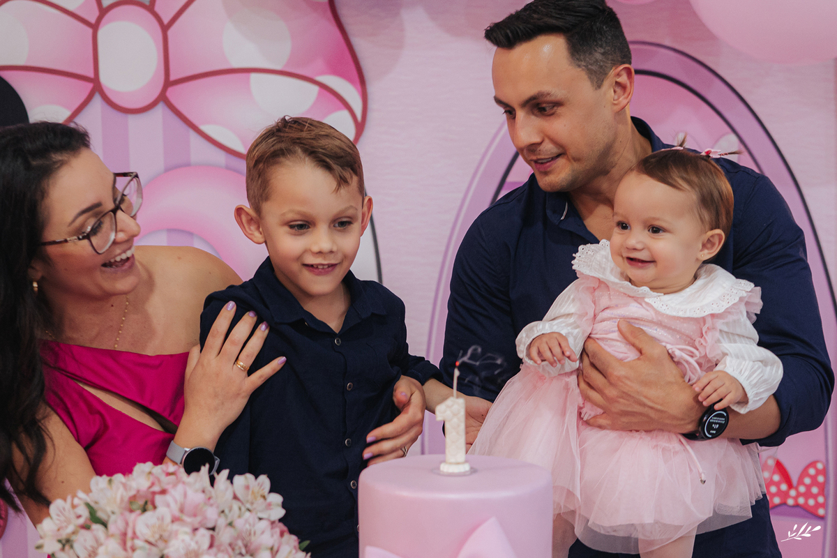 aniversário primeiro aninho; 1 aninho menina; tema festa minnie; giz de cera festa novo hamburgo.