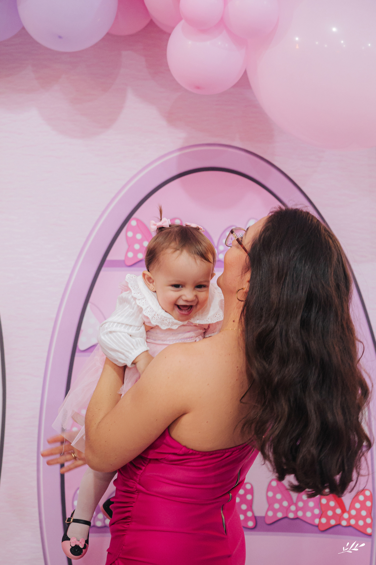 aniversário primeiro aninho; 1 aninho menina; tema festa minnie; giz de cera festa novo hamburgo.